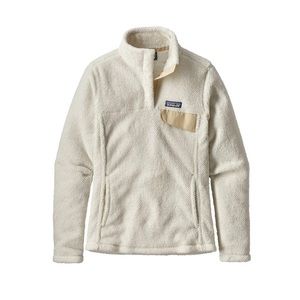 Patagonia Re-Tool Snap T fleece pullover, cream, size XS